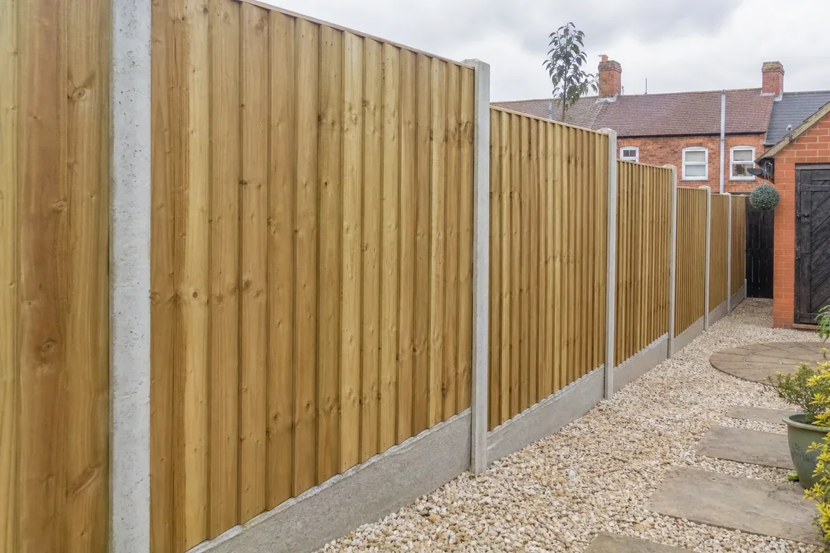 Garden fencing installed at a residential property in Dudley